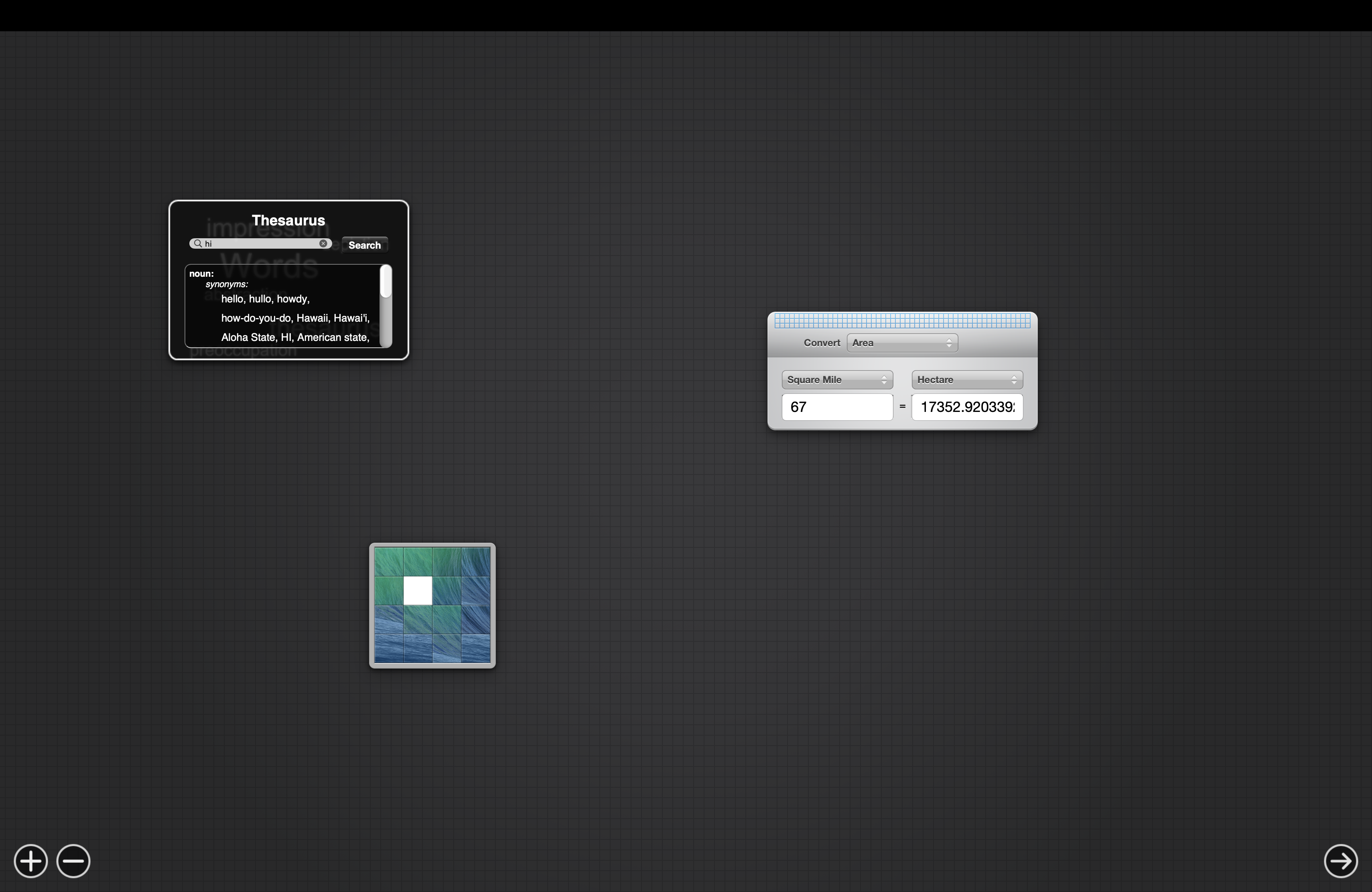 Fullscreen app interface